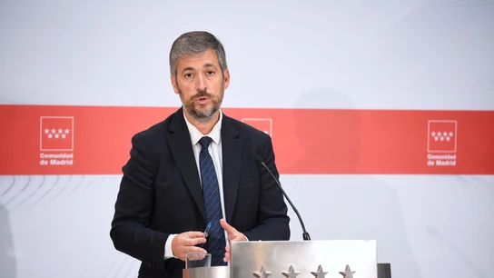 El consejero de Presidencia, Justicia y Administración Local, y portavoz del Gobierno de la Comunidad de Madrid, Miguel Ángel García Martín El consejero de Presidencia, Justicia y Administración Local, y portavoz del Gobierno de la Comunidad de Madrid, Miguel Ángel García Martín