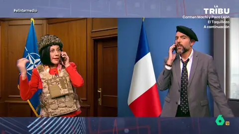 "Antes atranco la puerta con un tanque a que me eche el panocho este": 'Margarita Robles' busca apoyos en la OTAN frente a Trump 'Margarita Robles' tira de agenda y llama a otros 'ministros' de Defensa europeos en busca de apoyos frente a la amenaza de Trump de echar a España de la OTAN. Sus respuestas, en este vídeo de El Intermedio.
