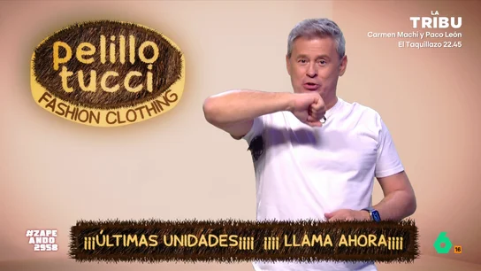 Miki Nadal 'copia' a Kim Kardashian y 'lanza' 'Pelillo Tucci', su marca de ropa con pelo La celebrity ha lanzado un nuevo producto en Skims: unos tangas con pelo sintético simulado el vello púbico. El zapeador se aprovecha de la idea de Kardashian para lanzar unas camisetas con pelo en la axila y la espalda.