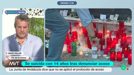 El tío de Sandra lamenta que "por parte del centro escolar no se ha recibido ningún tipo de comunicación ni antes ni durante ni después" El tío de Sandra lamenta que "por parte del centro escolar no se ha recibido ningún tipo de comunicación ni antes ni durante ni después"
