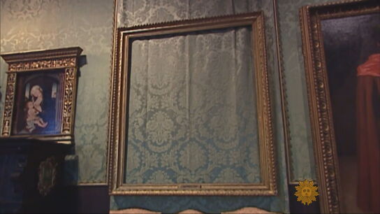 Un marco vac&iacute;o sin obra en el Museo Gardner de Boston