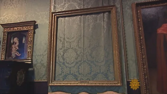 Un marco vacío sin obra en el Museo Gardner de Boston Un marco vacío sin obra en el Museo Gardner de Boston