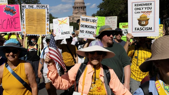 Protestantes contra Trump en Texas Protestantes contra Trump en Texas
