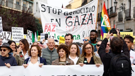 Manifestaci&oacute;n por "una paz justa y duradera" para Palestina