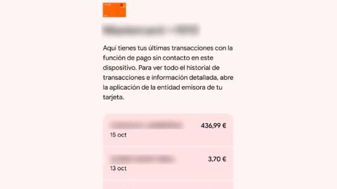 Historial de transacciones