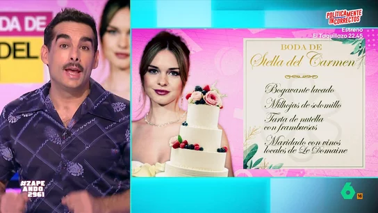 Juan Sanguino analiza el menú de la boda de la hija de Antonio Banderas: "No depende de clases, tiene que haber croquetas" Juan Sanguino analiza los detalles de la boda de la hija de Antonio Banderas, un banquete donde no faltó de nada, sobre todo gastronómicamente, con un cóctel con "tapas typical spanish" y un menú estrella Michelin.