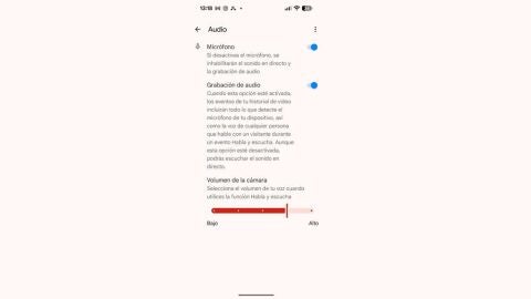 Regulando el sonido de la cámara