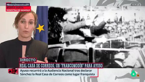 ARV Mónica García responde a Ayuso por la polémica de Puerta del Sol: "Que vaya donde quiera, la memoria es la memoria" ARV Mónica García responde a Ayuso por la polémica de Puerta del Sol: "Que vaya donde quiera, la memoria es la memoria"