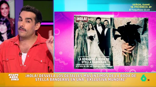 Juan Sanguino analiza la exclusiva de '¡Hola!' sobre la boda de la hija de Antonio Banderas: "El acceso fotográfico es total" Como sospechaba Juan Sanguino, '¡Hola!' se ha llevado la exclusiva de la boda de Stella del Carmen Banderas. De este modo, repasa lo que ha dado de sí el reportaje de la revista donde, si titula como "romántica boda", es que "has triunfado".