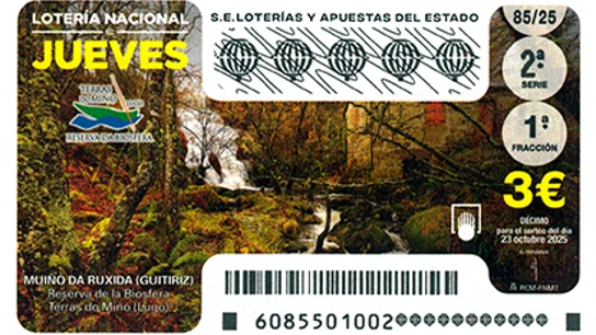 Décimo de la Lotería Nacional del jueves 23 de octubre de 2025. Décimo de la Lotería Nacional del jueves 23 de octubre de 2025.