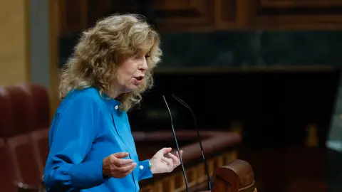 La diputada de Vox Rocío Aguirre interviene durante el pleno del Congreso La diputada de Vox Rocío Aguirre interviene durante el pleno del Congreso