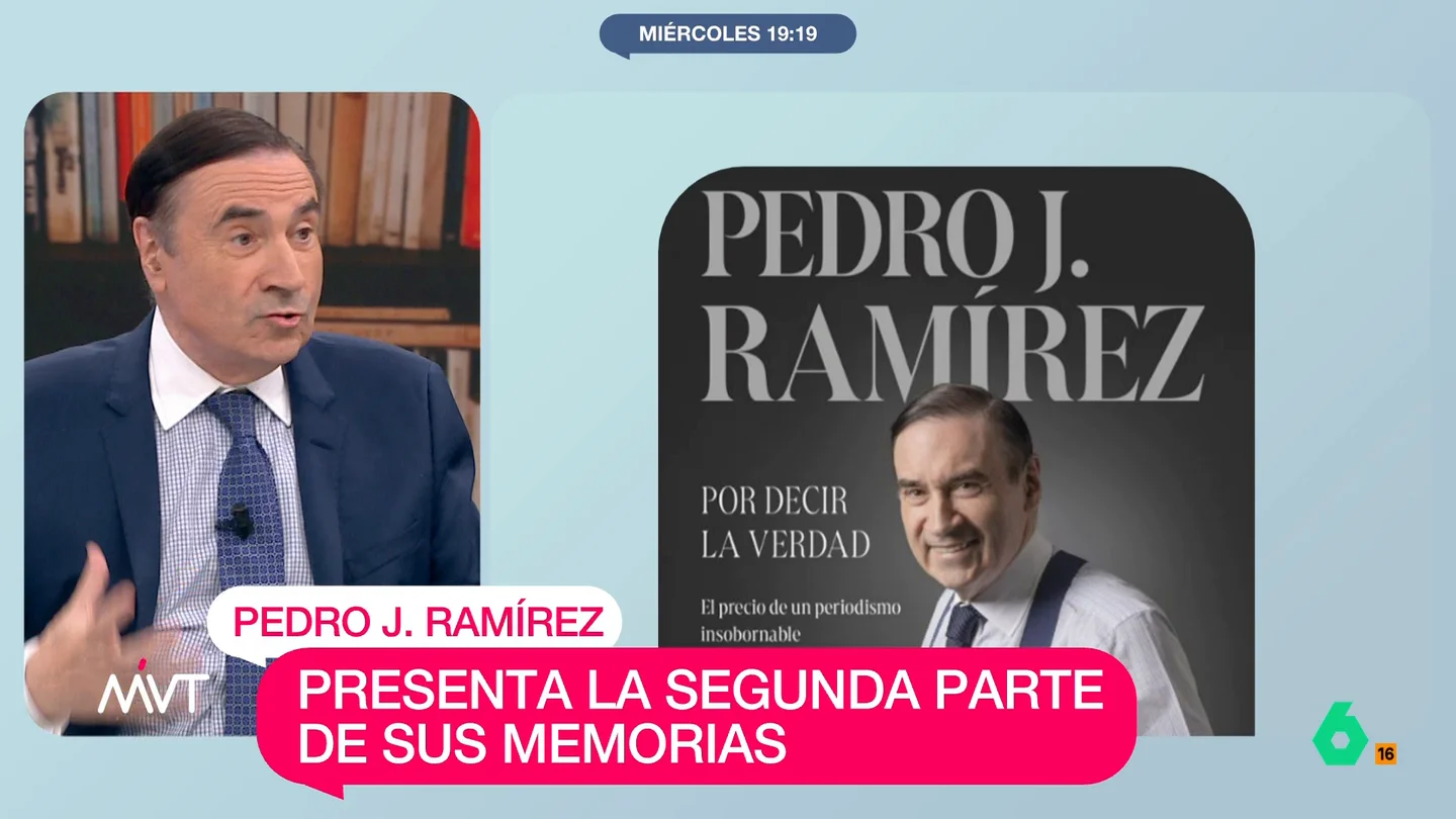 Pedro J. Ramírez presenta su nuevo libro en MVT: "Trata de un proceso de encubrimiento de una trama de corrupción en el PP" El periodista, en la segunda parte de sus memorias, repasa los acontecimientos más destacados que tuvieron lugar entre los años 2004 y 2015. Ramírez considera que la historia "se repite".