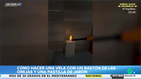 Remedio para el apagón: así puedes hacer una vela casera con un bastoncillo y jabón Remedio para el apagón: así puedes hacer una vela casera con un bastoncillo y jabón