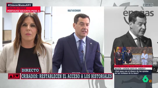 Ángeles Férriz (PSOE) denuncia la reacción del PP a la crisis de los cribados: "Están intentando salvar a Moreno Bonilla, no a las mujeres" Ángeles Férriz (PSOE) denuncia la reacción del PP a la crisis de los cribados: "Están intentando salvar a Moreno Bonilla, no a las mujeres"