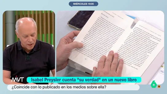 Luis Sanabria lee la carta de ruptura de Isabel Preysler a Vargas Llosa: "El asombro que me produjo tu ridícula escena de celos..." Luis Sanabria analiza en este vídeo algunos de los "documentos ciertamente interesantes" que incluye la biografía de Isabel Preysler, desde las cartas de amor de Vargas Llosa a la que escribió ella misma para romper con el Premio Nobel.