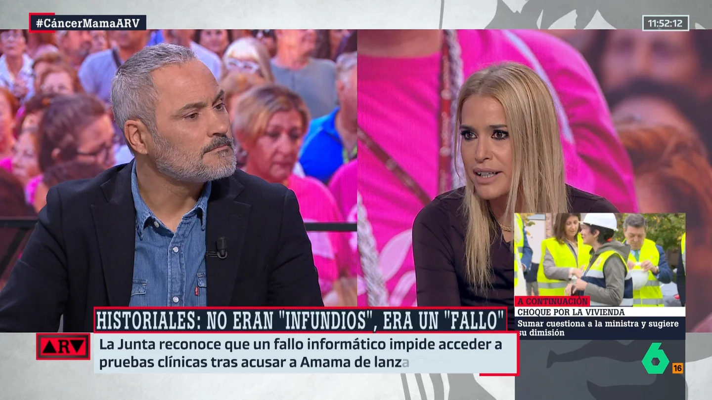 ARV Afra Blanco denuncia la reacción de Juanma Moreno en la crisis de los cribados: "Dice que la sanidad va de maravilla, pero no ha hecho su trabajo y secuestra pruebas que salvan vidas" ARV Afra Blanco denuncia la reacción de Juanma Moreno en la crisis de los cribados: "Dice que la sanidad va de maravilla, pero no ha hecho su trabajo y secuestra pruebas que salvan vidas"