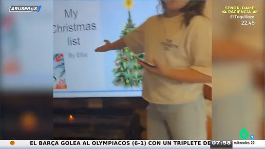 El divertido vídeo viral del PowerPoint de Ellie, la niña de 11 años, con su carta para Papá Noel: "Primera regla: no juzgar los precios" El divertido vídeo viral del PowerPoint de Ellie, la niña de 11 años, con su carta para Papá Noel: "Primera regla: no juzgar los precios"