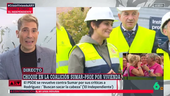 Juanma Romero analiza el choque entre Sumar y el PSOE por la vivienda: "El PSOE está muy dolido porque entiende que el conflicto alimenta la antipolítica y da bazas a la derecha" Juanma Romero analiza el choque entre Sumar y el PSOE por la vivienda: "El PSOE está muy dolido porque entiende que el conflicto alimenta la antipolítica y da bazas a la derecha"
