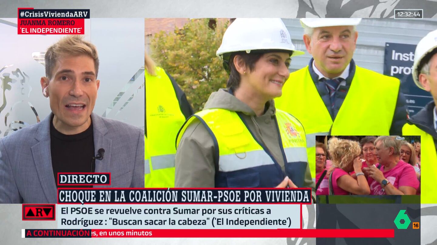 Juanma Romero analiza el choque entre Sumar y el PSOE por la vivienda: "El PSOE est&aacute; muy dolido porque entiende que el conflicto alimenta la antipol&iacute;tica y da bazas a la derecha"