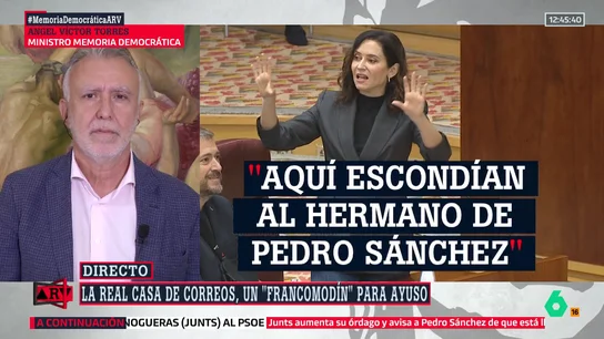 Torres responde a Ayuso tras rechazar que su sede sea Lugar de Memoria: "¿Qué reivindican, el fascismo?" Torres responde a Ayuso tras rechazar que su sede sea Lugar de Memoria: "¿Qué reivindican, el fascismo?"