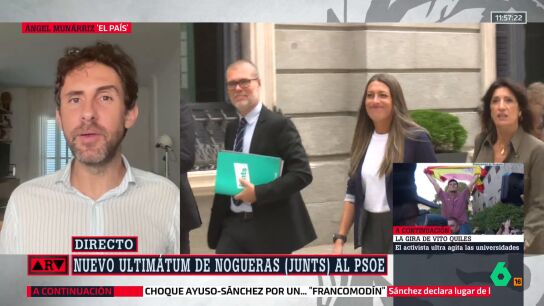 Mun&aacute;rriz, sobre la amenaza de Nogueras al Gobierno: "&iquest;Qu&eacute; va a romper Junts que no est&eacute; roto ya?"