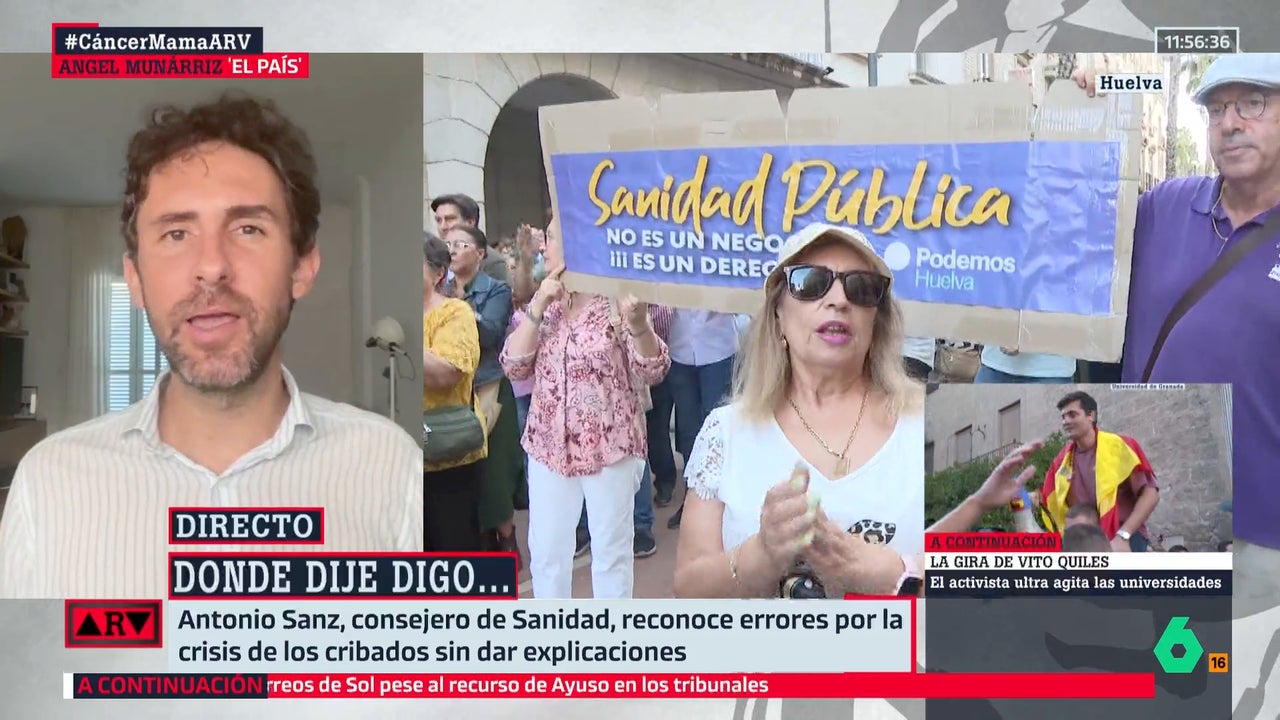 El análisis de Munárriz sobre la crisis de los cribados en Andalucía: "Puede quitarle la iniciativa política al PP en un año electoral"
