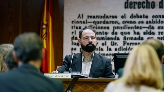 El presidente de Enusa y exgerente del PSOE, Mariano Moreno, comparece este jueves en la comisión del Senado sobre el caso Koldo. El presidente de Enusa y exgerente del PSOE, Mariano Moreno, comparece este jueves en la comisión del Senado sobre el caso Koldo.