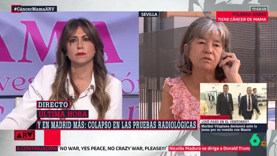 Yolanda, paciente de cáncer de mama en Andalucía: "Mi último informe no tiene nada que ver con los anteriores, eso no lo haría un médico" Yolanda, paciente de cáncer de mama en Andalucía: "Mi último informe no tiene nada que ver con los anteriores, eso no lo haría un médico"