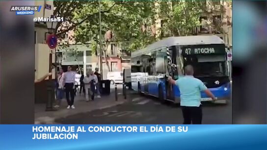 El emotivo v&iacute;deo del homenaje de unos compa&ntilde;eros de trabajo a un conductor de bus el d&iacute;a de su jubilaci&oacute;n
