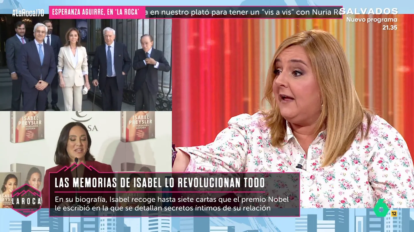 Pilar Vidal aclara la polémica de las cartas de Mario Vargas Llosa en las memorias de Isabel Preysler: "Son suyas, no lo difaman" Pilar Vidal aclara la polémica de las cartas de Mario Vargas Llosa en las memorias de Isabel Preysler: "Son suyas, no lo difaman"