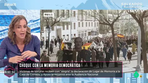 Tania Sánchez, tras escuchar a Esperanza Aguirre hablar de las checas: "Dice que 400, yo no sabía que había gobernado Stalin en Madrid" Tania Sánchez, tras escuchar a Esperanza Aguirre hablar de las checas: "Dice que 400, yo no sabía que había gobernado Stalin en Madrid"