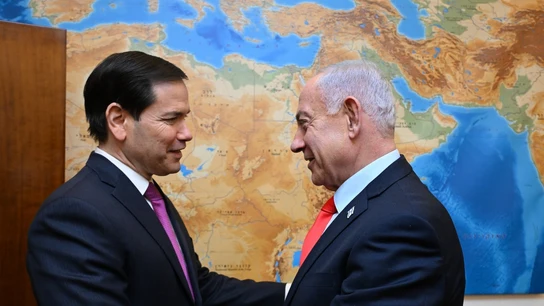 Marco Rubio, con Benjamin Netanyahu Marco Rubio, con Benjamin Netanyahu