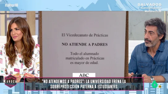 Juan del Val, tras el cartel de la universidad que avisa de que no atiende a padres: "Se les llama helicóptero por no decir impresentables" Juan del Val, tras el cartel de la universidad que avisa de que no atiende a padres: "Se les llama helicóptero por no decir impresentables"
