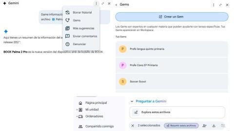 Gemas de Gemini en Google Drive
