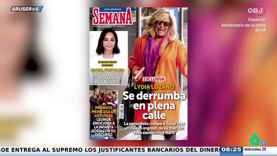 Lydia Lozano se derrumba en plena calle tras el nuevo ingreso de su marido, Charly