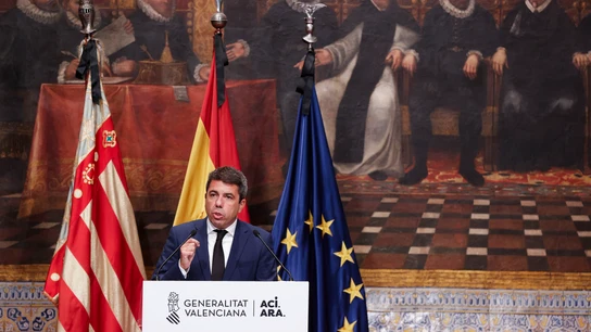 El president de la Generalitat Valenciana, Carlos Mazón, durante la declaración institucional con motivo del primer aniversario de la DANA El president de la Generalitat Valenciana, Carlos Mazón, durante la declaración institucional con motivo del primer aniversario de la DANA
