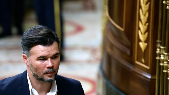 El portavoz de ERC en el Congreso de los Diputados, Gabriel Rufián, durante la sesión de control al Gobierno El portavoz de ERC en el Congreso de los Diputados, Gabriel Rufián, durante la sesión de control al Gobierno