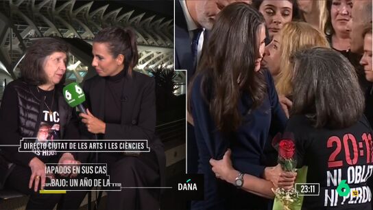 Dolores, tras su encuentro con la reina Letizia en el funeral por las v&iacute;ctimas de la DANA: "Me ha dicho, s&eacute; fuerte, que eres fuerte"