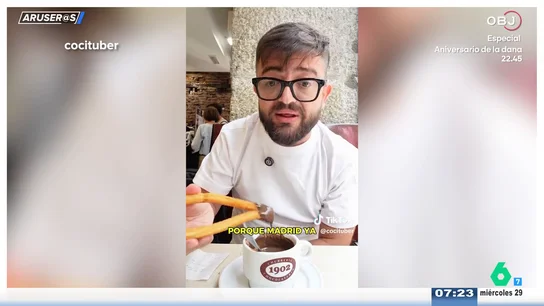 "Madrid ya no huele a churros, sino a turismo y a mucha prisa": el lamento de un influencer de Ávila al dejarse un riñón para desayunar "Madrid ya no huele a churros, sino a turismo y a mucha prisa": el lamento de un influencer de Ávila al dejarse un riñón para desayunar