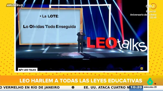 Leo Harlem carga contra "todas las leyes educativas": "Al final es la LOTE, lo olvidas todo enseguida" Leo Harlem carga contra "todas las leyes educativas": "Al final es la LOTE, lo olvidas todo enseguida"