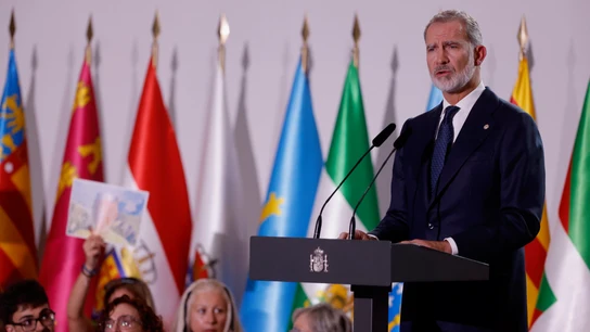 El Rey Felipe VI interviene durante el homenaje a las víctimas de la dana, en el Museo de las Ciencias Príncipe Felipe El Rey Felipe VI interviene durante el homenaje a las víctimas de la dana, en el Museo de las Ciencias Príncipe Felipe
