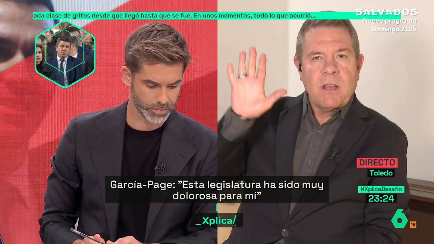 García-Page, en laSexta Xplica García-Page, en laSexta Xplica