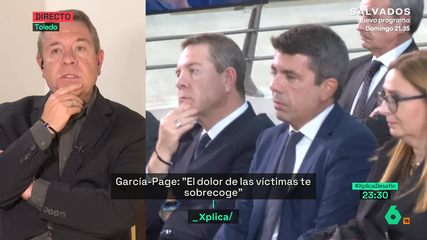 Page explica si habló con Mazón durante el funeral de Estado: "Se me pasaban cosas por la cabeza, pero la situación era tensa" Page explica si habló con Mazón durante el funeral de Estado: "Se me pasaban cosas por la cabeza, pero la situación era tensa"