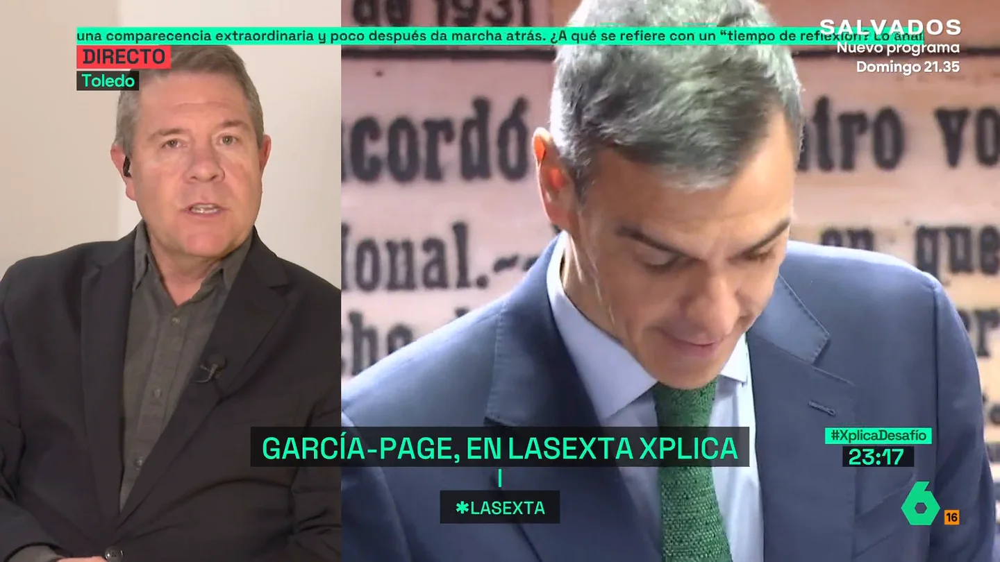 Page reacciona a la comparecencia de Sánchez: "Al PP se le han quitado las ganas de volver a convocarlo" Page reacciona a la comparecencia de Sánchez: "Al PP se le han quitado las ganas de volver a convocarlo"