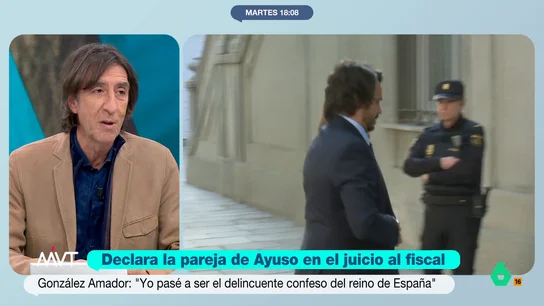 Benjamín Prado responde al novio de Ayuso: "A González Amador lo ha matado fuego amigo, el de Miguel Ángel Rodríguez" Benjamín Prado hace en este vídeo varias reflexiones sobre el juicio al fiscal general del Estado, Álvaro García Ortiz, y la declaración del novio de Ayuso, Alberto González Amador: "¿Se puede mentir tan descaradamente en sede judicial?".