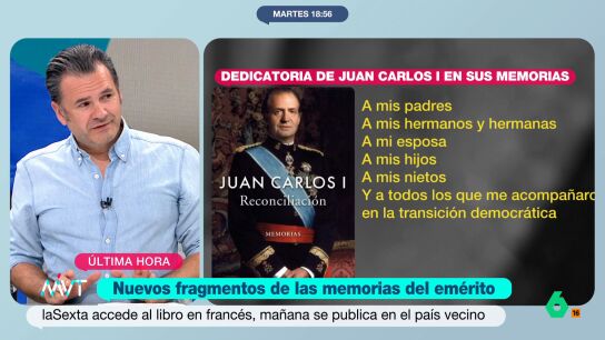 I&ntilde;aki L&oacute;pez, sobre la dedicatoria del rey Juan Carlos en su libro: "Se olvida del pueblo&nbsp;espa&ntilde;ol"