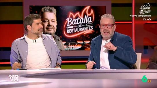 Alberto Chicote recuerda los momentos más delirantes de 'Batalla de restaurantes', en vídeo Este martes a partir de las 22:45 h se podrá ver en laSexta la nueva temporada de 'Batalla de restaurantes'. Como ha adelantado Chicote en Zapeando, se podrán vivir momentos de tensión debido a la exigencia de los participantes.