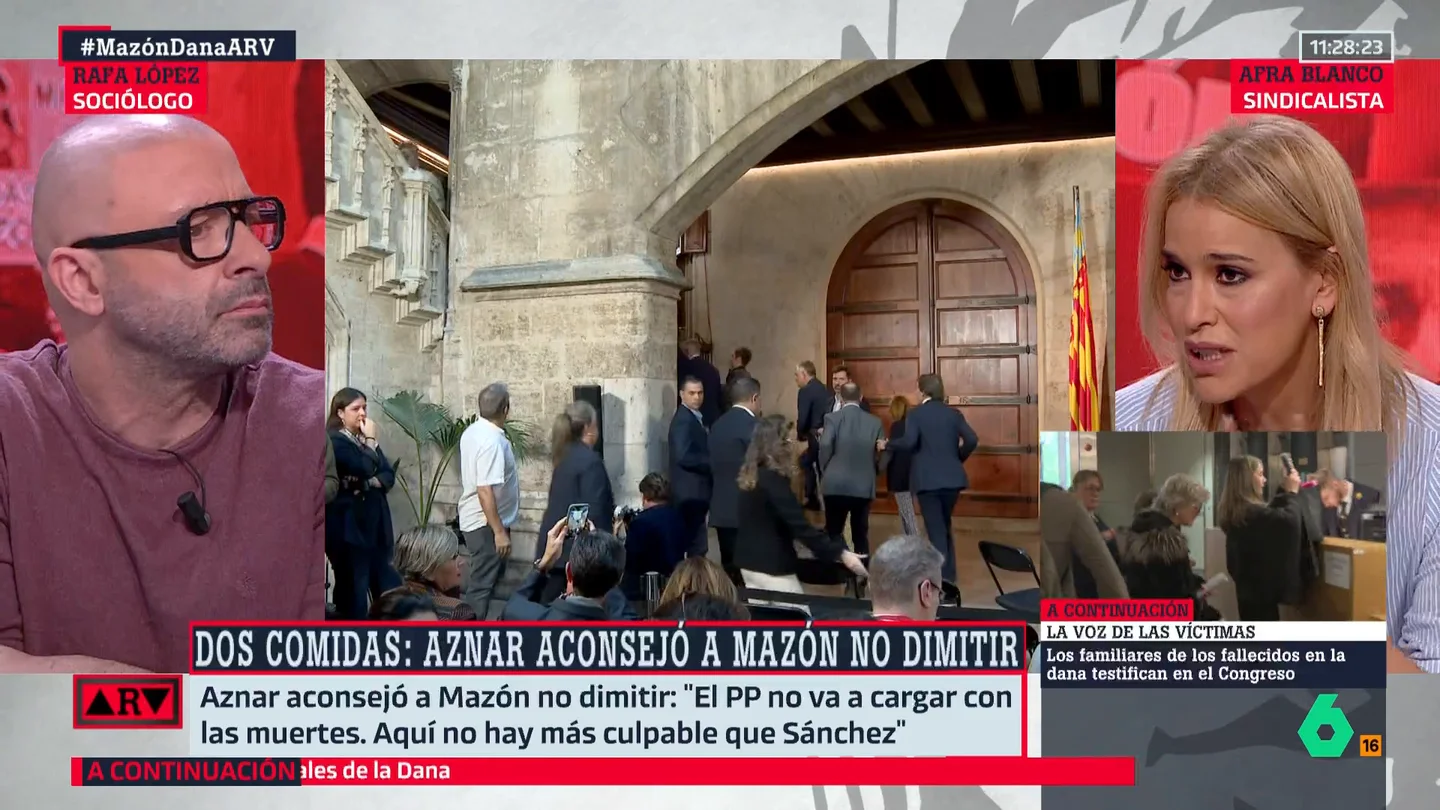 Afra Blanco, contra Aznar por los "consejos" que le dio a Mazón: "Qué asco" Afra Blanco, contra Aznar por los "consejos" que le dio a Mazón: "Qué asco"