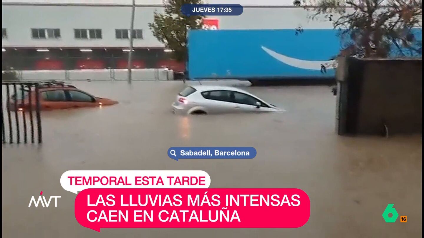 Las tormentas golpean Mallorca y Cataluña: caos en aeropuertos y calles anegadas