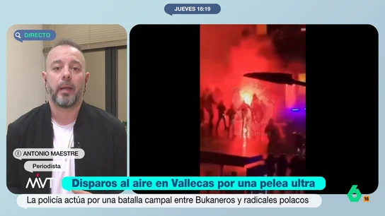 Maestre explica tiros al aire en Vallecas Maestre explica tiros al aire en Vallecas